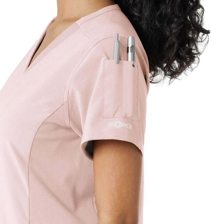 Blusa de trabalho Force Cross-Flex com painéis de malha para mulher