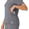 Blusa de trabalho Force Cross-Flex com painéis de malha para mulher