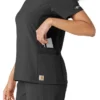 Blusa de trabalho Force Cross-Flex com painéis de malha para mulher