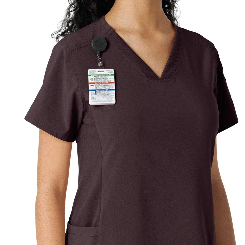 Blusa de trabalho Force Cross-Flex com painéis de malha para mulher