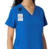 Blusa de trabalho Force Cross-Flex com painéis de malha para mulher