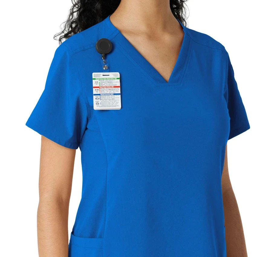 Blusa de trabalho Force Cross-Flex com painéis de malha para mulher