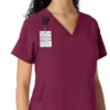 Blusa de trabalho Force Cross-Flex com painéis de malha para mulher