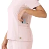 Blusa de trabalho Force Cross-Flex com painéis de malha para mulher