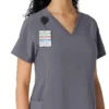 Blusa de trabalho Force Cross-Flex com painéis de malha para mulher