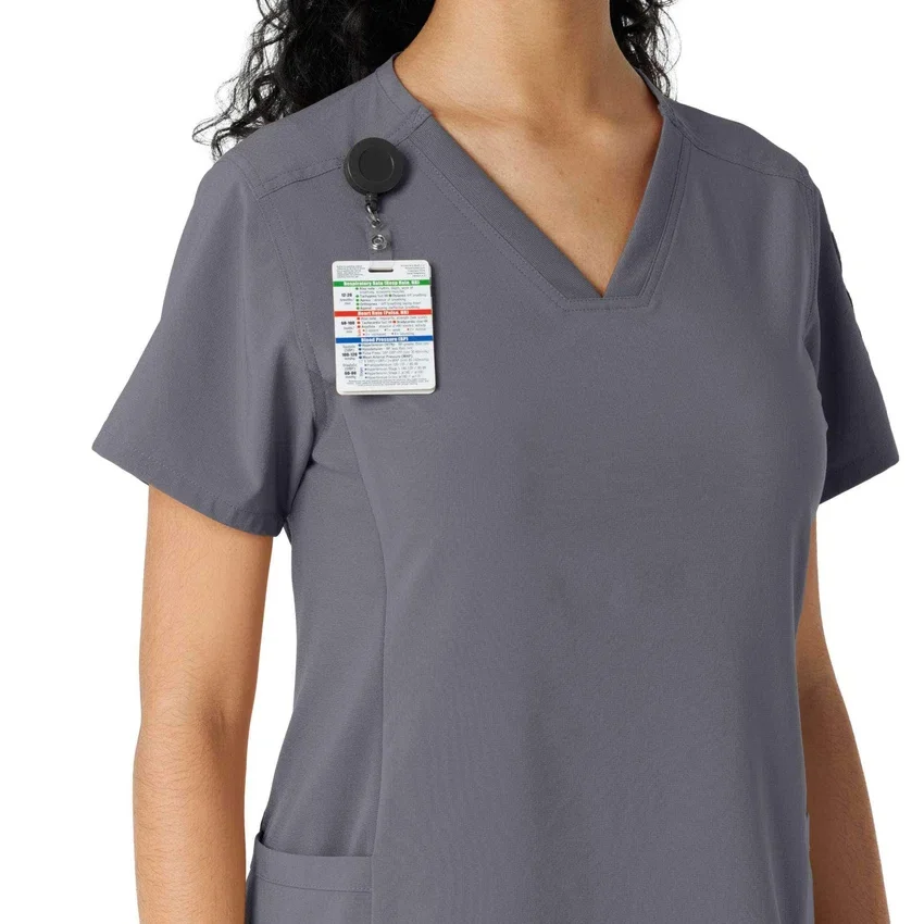 Blusa de trabalho Force Cross-Flex com painéis de malha para mulher