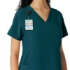 Blusa de trabalho Force Cross-Flex com painéis de malha para mulher