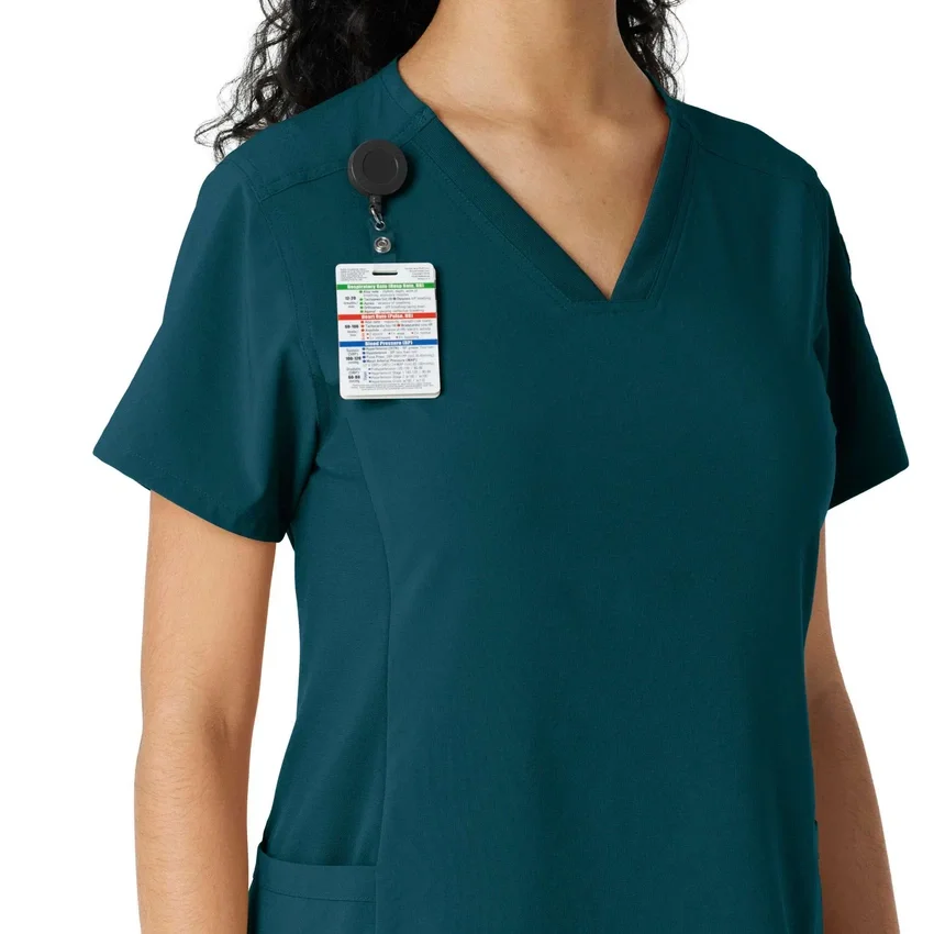 Blusa de trabalho Force Cross-Flex com painéis de malha para mulher