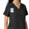 Blusa de trabalho Force Cross-Flex com painéis de malha para mulher