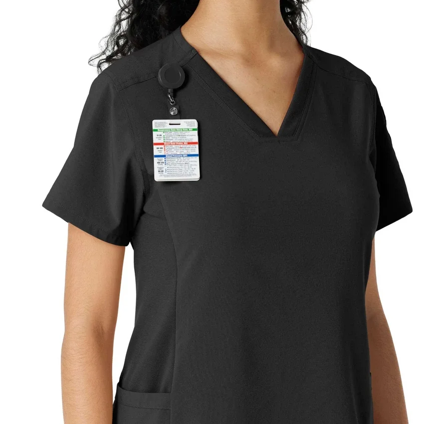 Blusa de trabalho Force Cross-Flex com painéis de malha para mulher