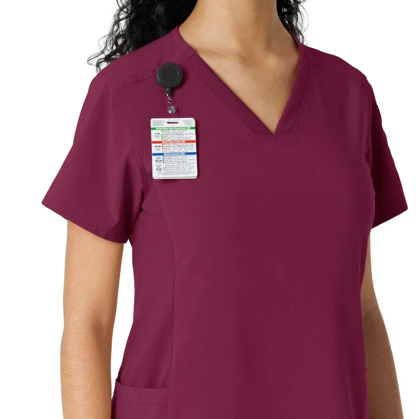 Blusa de trabalho Force Cross-Flex com painéis de malha para mulher