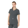 Blusa de trabalho pré-natal Henley Force Essentials para mulher