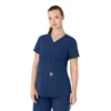 Blusa de trabalho pré-natal Henley Force Essentials para mulher