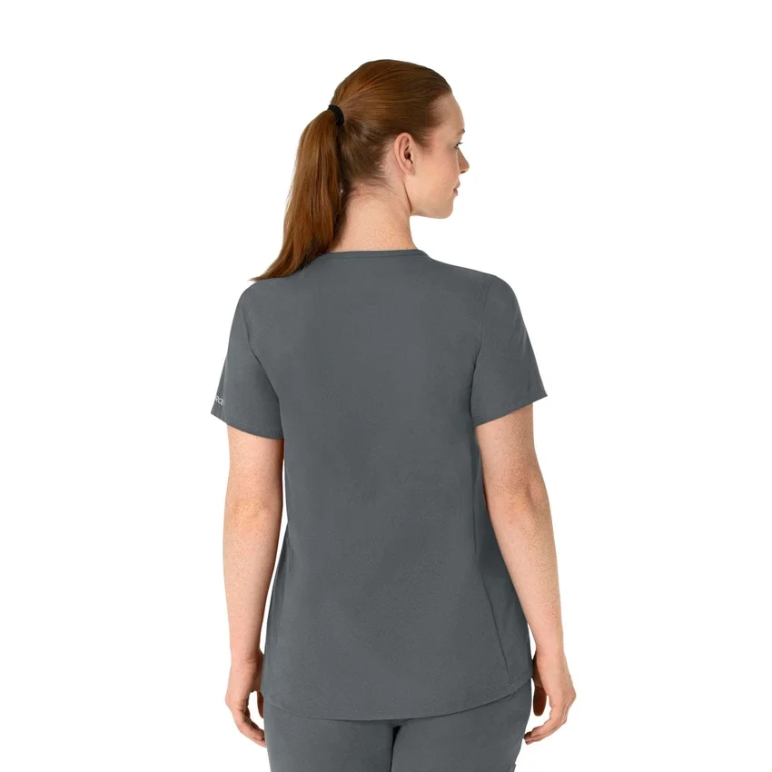 Blusa de trabalho pré-natal Henley Force Essentials para mulher