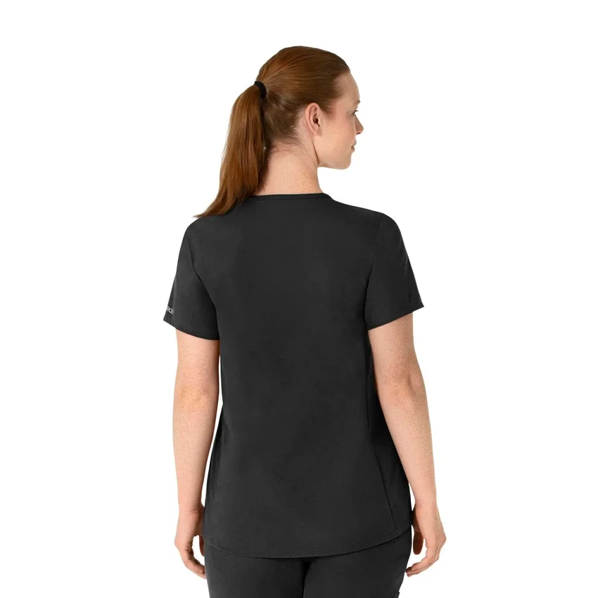 Blusa de trabalho pré-natal Henley Force Essentials para mulher