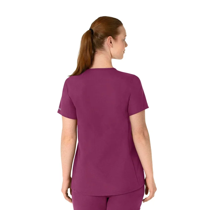 Blusa de trabalho pré-natal Henley Force Essentials para mulher