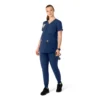 Blusa de trabalho pré-natal Henley Force Essentials para mulher