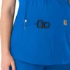 Blusa de trabalho pré-natal Henley Force Essentials para mulher