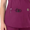 Blusa de trabalho pré-natal Henley Force Essentials para mulher