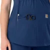 Blusa de trabalho pré-natal Henley Force Essentials para mulher
