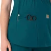 Blusa de trabalho pré-natal Henley Force Essentials para mulher