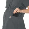 Blusa de trabalho pré-natal Henley Force Essentials para mulher