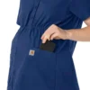 Blusa de trabalho pré-natal Henley Force Essentials para mulher