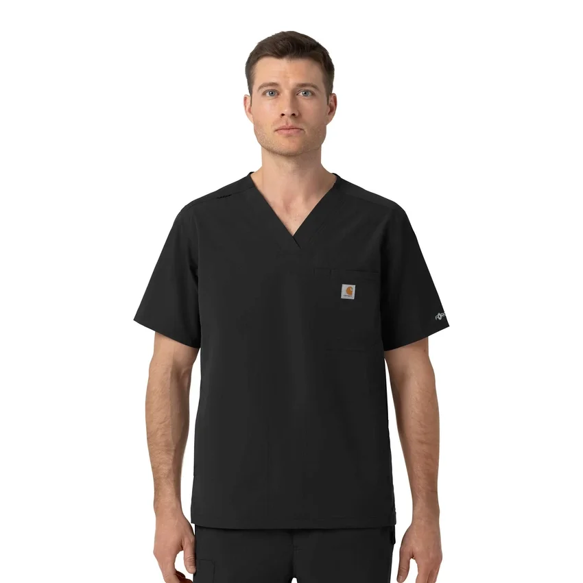 Blusa médica com decote em V em tecido Ripstop Rugged Flex Fld