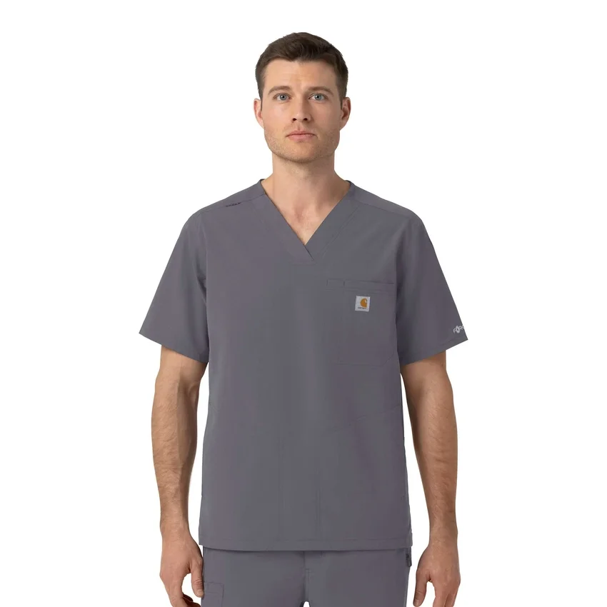 Blusa médica com decote em V em tecido Ripstop Rugged Flex Fld