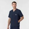 Blusa médica com decote em V em tecido Ripstop Rugged Flex Fld