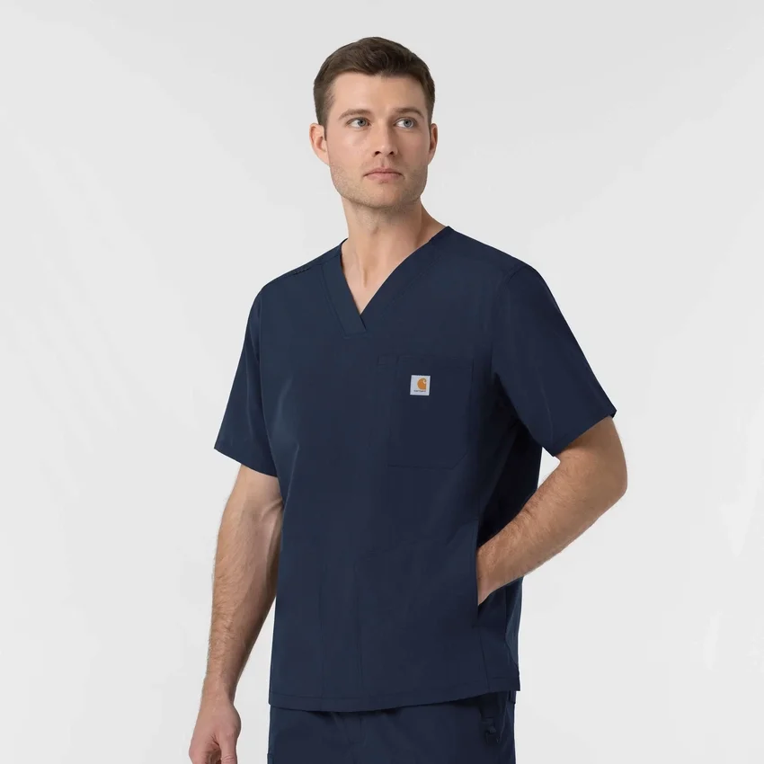 Blusa médica com decote em V em tecido Ripstop Rugged Flex Fld