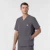 Blusa médica com decote em V em tecido Ripstop Rugged Flex Fld