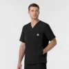 Blusa médica com decote em V em tecido Ripstop Rugged Flex Fld
