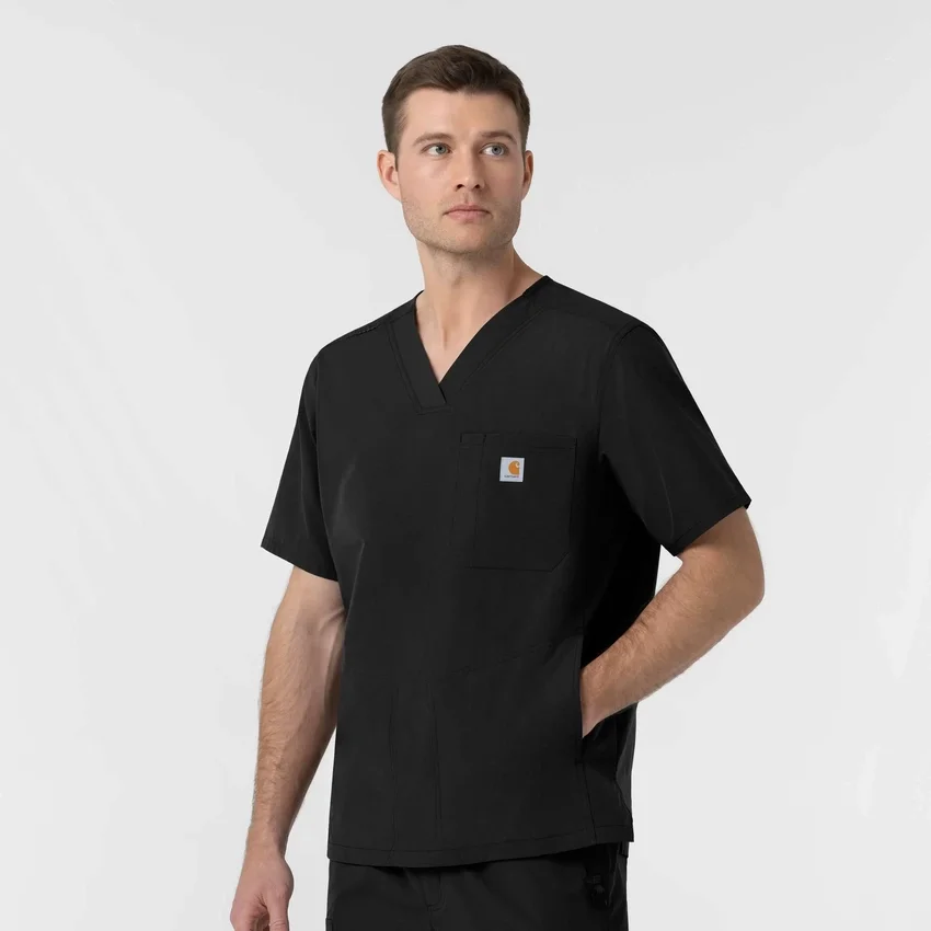 Blusa médica com decote em V em tecido Ripstop Rugged Flex Fld