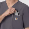 Blusa médica com decote em V em tecido Ripstop Rugged Flex Fld