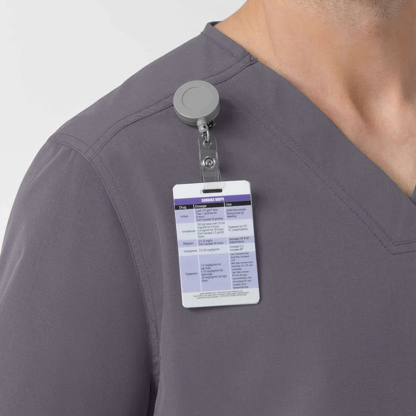 Blusa médica com decote em V em tecido Ripstop Rugged Flex Fld