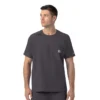 Blusa médica de malha Force Cross-Flex com gola redonda