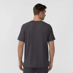 Blusa médica de malha Force Cross-Flex com gola redonda