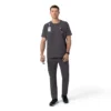 Blusa médica de malha Force Cross-Flex com gola redonda