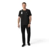 Blusa médica de malha Force Cross-Flex com gola redonda