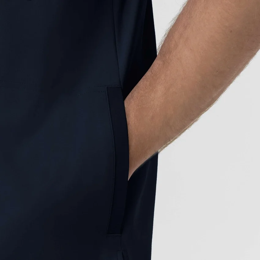 Blusa médica de malha Force Cross-Flex com gola redonda