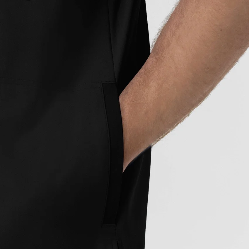 Blusa médica de malha Force Cross-Flex com gola redonda