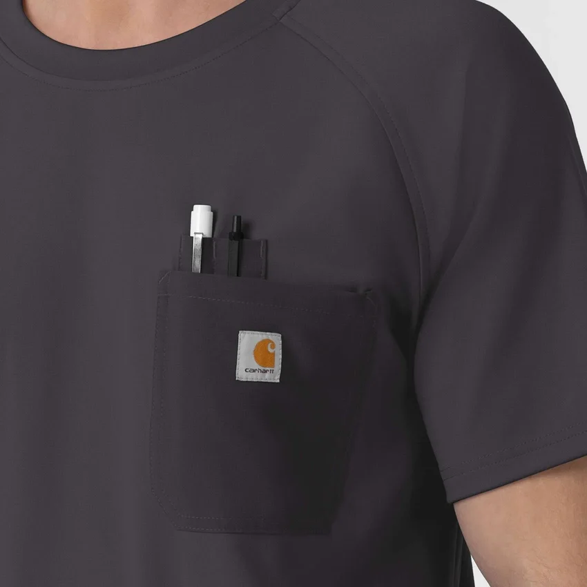 Blusa médica de malha Force Cross-Flex com gola redonda