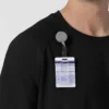 Blusa médica de malha Force Cross-Flex com gola redonda