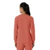 Blusa médica de manguitos longos com gola redonda Force Cross-Flex para mulher