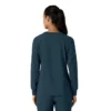 Blusa médica de manguitos longos com gola redonda Force Cross-Flex para mulher