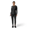 Blusa médica de manguitos longos com gola redonda Force Cross-Flex para mulher