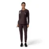 Blusa médica de manguitos longos com gola redonda Force Cross-Flex para mulher
