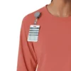 Blusa médica de manguitos longos com gola redonda Force Cross-Flex para mulher