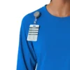 Blusa médica de manguitos longos com gola redonda Force Cross-Flex para mulher